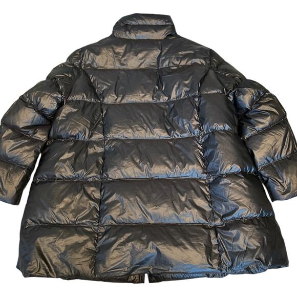 NEW $220 Lands End Puffer Jacket Coat Jet Black 90% Down Filled Wmns Size 2X - Picture 2 of 14